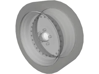 Wheel Tire 3D Model preview