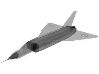 Avroe Arrow Jet Fighter 3D Model preview