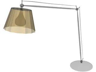 Hinge-Arm Table Lamp 3D Model preview