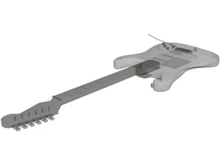 Fender Guitar 3D Model preview