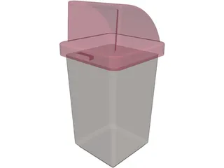 Rubbish Bin 3D Model preview