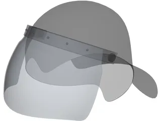 Anti-Riot Police Helmet 3D Model preview
