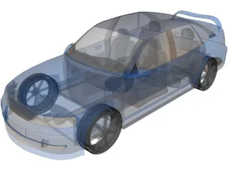Vauxhall Vectra [Tuned] (1999) 3D Model preview
