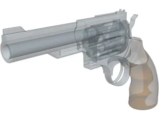 Smith and Wesson Revolver 3D Model preview