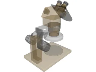 Single Dioptor Stereo Mcroscope 3D Model preview