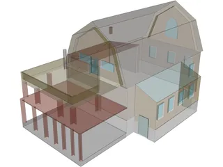 Russian Village House 3D Model preview