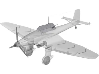 Junkers Ju 87 3D Model preview