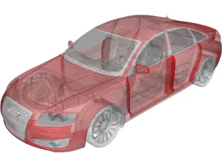 Audi A6 3D Model preview