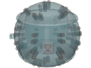 Trinity Atomic Bomb 3D Model preview