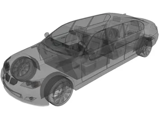 BMW M5 Limo 3D Model preview