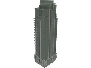 Condo Building 3D Model preview