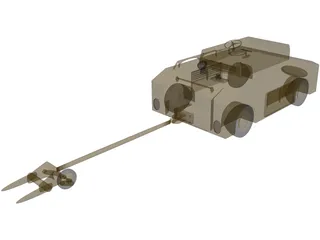 Plane Tug 3D Model preview