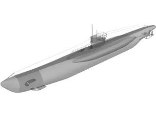 U boot VII 3D Model preview