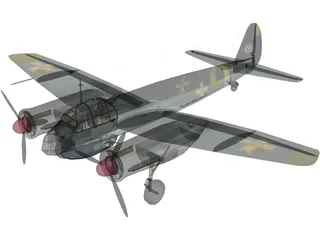 Junkers Ju 88A-4 3D Model preview