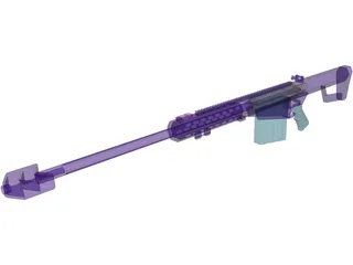 Barret M-85 3D Model preview