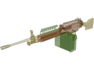 M249 3D Model preview