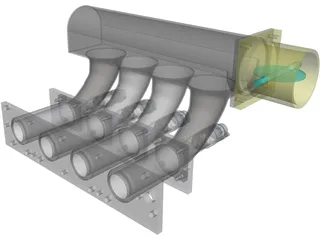 Honda CRX-Civic 84-87 Performance Intake Manifold 3D Model preview