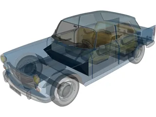 Peugeot 404 3D Model preview