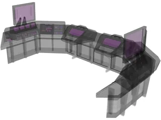 Workstation Console 3D Model preview