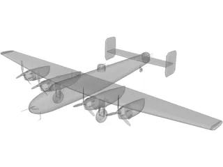 Handley Page Halifax B.III 3D Model preview