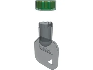 Generic Tubular Key and Keyhole 3D Model preview