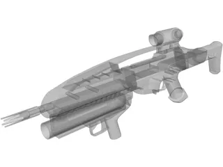 XM8 + XM320 Grenade Launcher 3D Model preview
