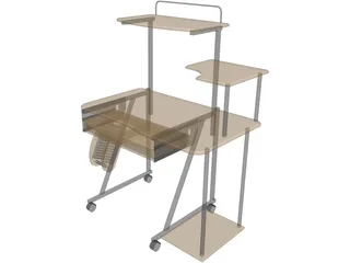 Desk Computer 3D Model preview