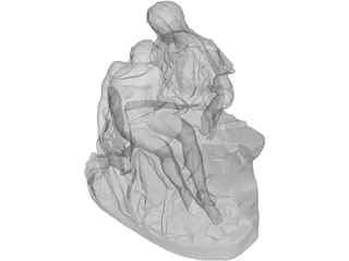 Pieta di Michelangelo 3D Model preview