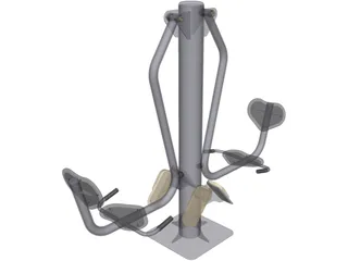 TR-4A Fitness Equipment 3D Model preview