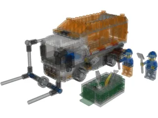 LEGO City Garbage Truck 3D Model preview