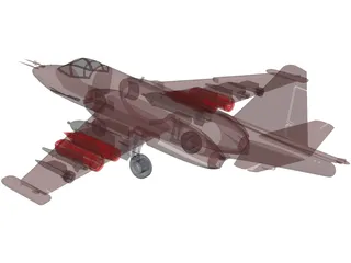 Sukhoi Su-25 Frogfoot 3D Model preview
