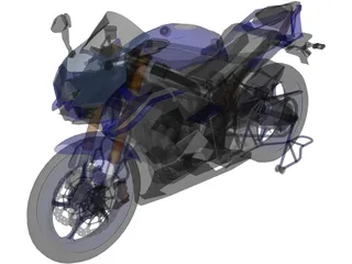 Yamaha YZF-R6 3D Model preview