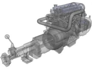 Ford Zetec Engine 3D Model preview