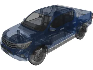 Toyota Hilux Double Cab (2016) 3D Model preview