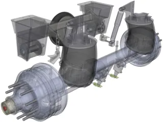 HT300-19-004 Hendrickson Suspension 3D Model preview