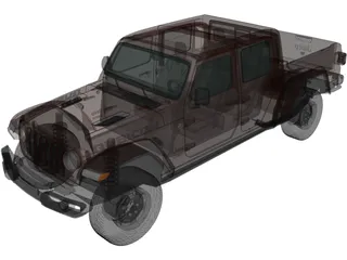 Jeep Gladiator Rubicon (2020) 3D Model preview