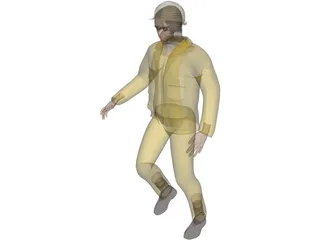 Male Worker Operator 3D Model preview