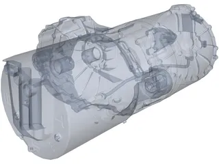 Tesla Large Drive Motor 3D Model preview
