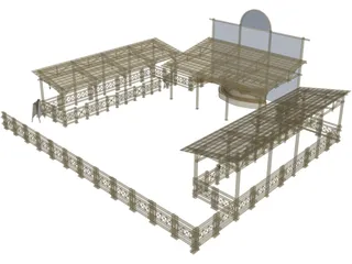 Cafe 3D Model preview