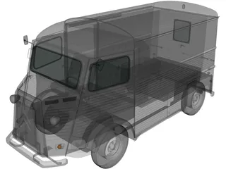 Citroen H Van (1980) 3D Model preview