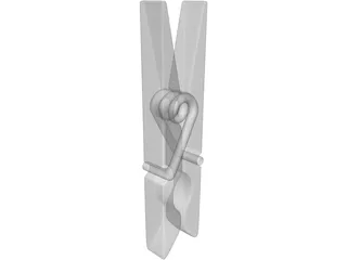 Clothespin Spring 3D Model preview