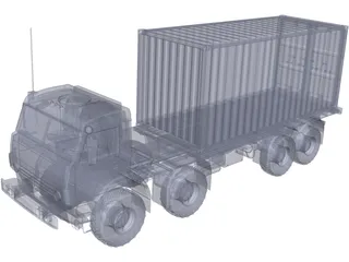 Kamaz 63501 8x8 3D Model preview