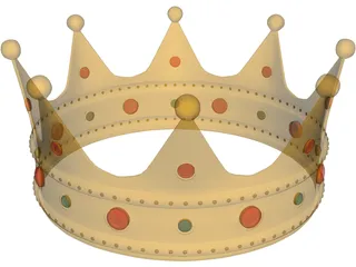 Crown Golden 3D Model preview