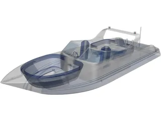 Speed Boat 3D Model preview