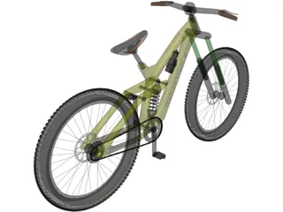Mountain Bike Downhill 3D Model preview