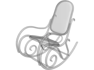 Rocking Chair 3D Model preview