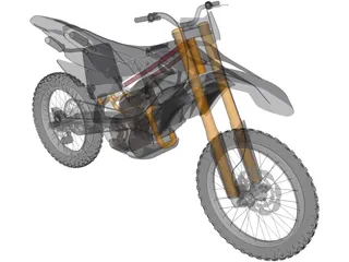 Motocross Bike 3D Model preview