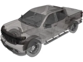 Chevrolet Silverado 1500 Crew Cab LT (2019) 3D Model preview