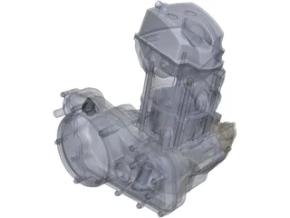 Honda CRF250R Engine 3D Model preview