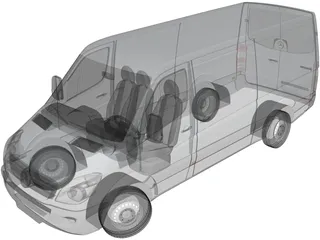 Mercedes-Benz Sprinter 3D Model preview